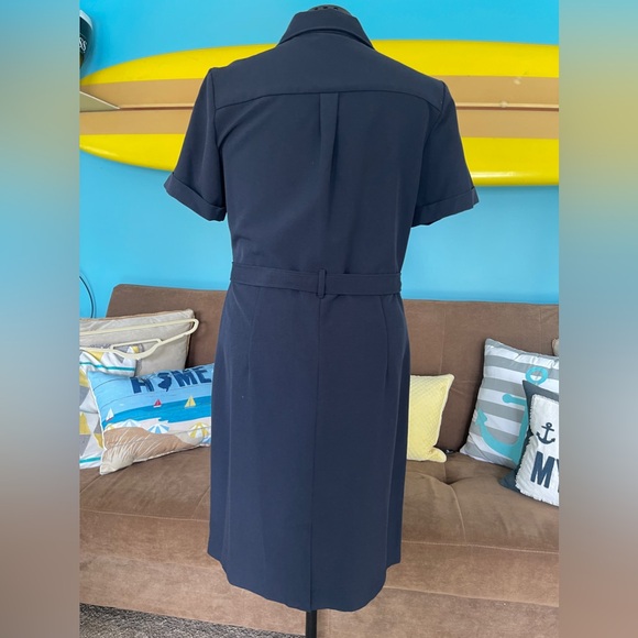 Zac & Rachel NWOT Collared Buttoned Down Dress Size 16 Navy - Picture 3 of 6